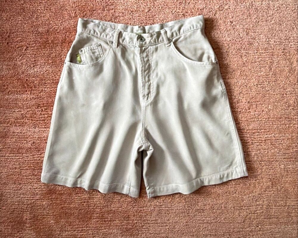 Vintage 80s PULP High Rise Bermuda Shorts Button Front Made in USA 10